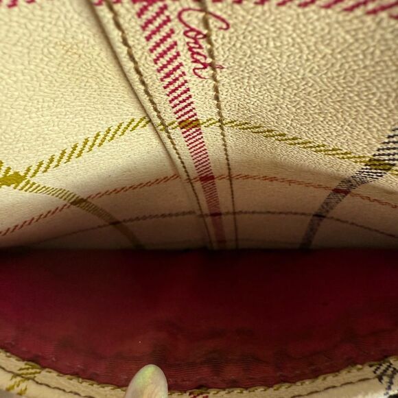 Coach Y2K Plaid Shoulder Bag with Matching Wristlet - Picture 4 of 16